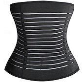 cheap Waist Trainer-Women's Shapewear Waist Trainer Casual Pure Color Elastic Waist Daily Sleeveless Black Beige Summer Spring Fall Winter Slim