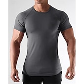 economico T-shirt e Canottiere da Corsa-Per uomo Tinta unita T-shirt da corsa Maglia a compressione Maglia da corsa Estate Primavera Autunno Manica Corta Asciugatura Rapida Compressione Traspirante Allenamento in Palestra Allenamento