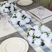 voordelige Kunstbloemen-Kunstmatige trouwrozenbal, halfronde, levensechte neprozen voor bruiloft, verloving, thuis, feest, Valentijnsdag, Moederdag &amp;seizoensdecoraties