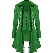 cheap Outerwear-Medieval Renaissance Steampunk Coat Jacket Tailcoat Long Sleeves Princess Fancy Dress Women's Royal Steampunk Event / Party Masquerade Adults' Coat