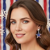  250e anniversaire des États-Unis Boucles d'oreilles Cosplay Adulte Femmes Jour de l'Indépendance / 4 Juillet 4 Juillet Soirée Performance Se déguiser