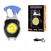 preiswerte Taschenlampen-Multifunktionaler Schlüsselanhänger mit LED-Arbeitsleuchte, Zigarettenanzünder, USB-Ladeanschluss und verstecktem Schraubendreher – ein kompaktes Multifunktionswerkzeug, ideal für Campingausflüge.