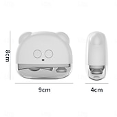 Недорогие Личный уход и здоровье-Электрические кусачки для ногтей 2-в-1, модернизированные электрические кусачки для ногтей со светодиодной подсветкой, электрическая пилка для ногтей с 3 регулируемыми скоростями для шлифовки и