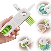 preiswerte Reinigungsmittel-2er-Pack Becherdeckel-Reinigungsbürste 4-in-1, multifunktionales Reinigungswerkzeug für Isolierflaschen, tragbarer Deckelreiniger für Gläser, Wasserkocher, Schnuller, Deckelspalte und die Reinigung in der Küche.