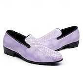 Χαμηλού Κόστους Μπαλαρίνες-Ανδρικά μπλε μοκασίνια με ανάγλυφο κροκόδειλο, slip-on σχέδιο από συνθετικό δέρμα, κομψό μοντέρνο στυλ, ιδανικά για κομψούς άνδρες σε πάρτι και ειδικές περιστάσεις