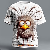  Voor heren dier Grappig T-shirt Korte mouw T-shirt 3D-afdrukken Strakke ronde hals Overhemd overdreven Ontwerper Feest Feestdagen blauw Wit Geel Zomer Lente Kleding S M L XL XXL XXXL