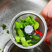 Недорогие Чистящие средства-Комплект из 2 сетчатых фильтров для раковины из нержавеющей стали, противозасоряющий сливной фильтр с центральной ручкой, легко чистится, подходит для кухонных, ванных, туалетных и раковинных стоков.