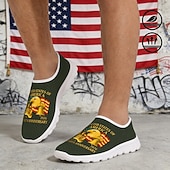 levne Pánské boty-Hlavní město USA 250. výročí Pánské patriotické grafické tenisky - lehké prodyšné slip-on volnočasové boty chůze s potiskem americké vlajky pro průvody cestování streetwear a každodenní použití