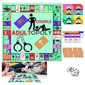 olcso Ajándékok-adultopoly páros társasjáték - pajkos romantikus játékok felnőtteknek randevú estére - szórakoztató intim társasjáték pároknak - tökéletes Valentin-napi évfordulós ajándék friss házasoknak férjnek és