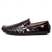 economico Mocassini casual-Per uomo Casual Quotidiano Pelle PU Confortevole Mocassino Rosso marrone Nero Bianco