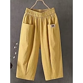 economico Fondi-Per donna Pantaloni capri Pantaloncini Estivi Shorts da Spiaggia Pantaloncini larghi Vacanza Moda Streetwear Lunghezza al polpaccio Vita Alta Semplice Tasca Fascia Elastica Comodità Asciugatura