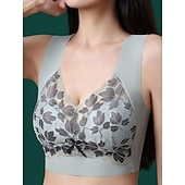 voordelige Tops-Dames Corrigerend ondergoed Modieus Sport Bloemig Blote rug Dagelijks Mouwloos V-hals blauw Zwart Lichtgroen Blozend Roze Zomer Lente Herfst Winter Normale pasvorm