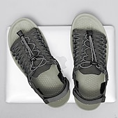 economico Infradito da Vacanza-sandali da uomo color cuoio con cinturini regolabili, traspiranti e comodi, ideali per attività estive all'aperto e vacanze