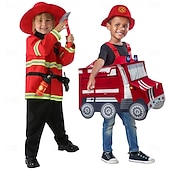 preiswerte Jungenkostüme-Karnevalskostüm Karriere Kostüme Kapuzensweatshirt Polizei Cosplay Kinder Unisex Halloween Karneval Buchwoche Leistung Pädagogisches Ankleiden Einfache Halloween-Kostüme Verkleiden