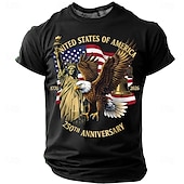  Independence Day Americas 250th Anniversary United States of America 1776 2026 Statue of Liberty Eagle Flag Grey Men T Shirt Clothing Apparel S M L XL XXL XXXL