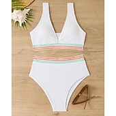 baratos Surfistas Tankinis &amp; Bikinis-Women's Regular Surfing Tankinis &amp; Bikinis Bathing Top 2 Pieces Geometric Open Back UV Protection Elastic Sleeveless Swimwear Surfing Diving Swimming Summer