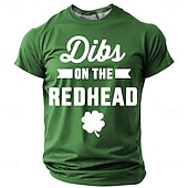 economico T-shirt 3D da Uomo-San Patrizio Per uomo Grafico Trifoglio Irlandese fortunato Maglietta Manica Corta maglietta Stampa 3D Girocollo Camicia Quotidiano Designer Casual Sport all'Aperto Ferie Uscire Blu verde 1# Verde 2#