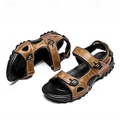 preiswerte Outdoor-Sandalen-Braune Herren-Wandersandalen für Outdoor-Aktivitäten, verstellbarer Riemen, strapazierfähige, rutschfeste Sohle, robuster Freizeitstil für Wandern, Reisen und Sommeraktivitäten