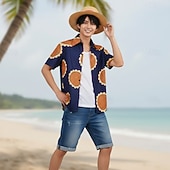 preiswerte Anime-Kostüme-Ozeanabenteurer Monkey D. Ruffy Strohhutpirat Anime Cosplay Kostüm Maskerade Cosplay-Anzüge Maskerade Hemd Hut Für Herren Erwachsene