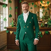  Renaissance Steampunk Coat Jacket Tailcoat Long Sleeves Prince Elf Nobleman Fancy Dress Men's Royal Steampunk Event / Party Masquerade Adults' Coat