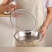 cheap Cooking Utensils-2pcs Stainless Steel Heavy-Duty Commercial/Residential Grease Filter System with Large Oil Drain Plate - Food Grade 201 Stainless Steel Oil Filter for home &amp; Restaurant Kitchens, Dishwasher