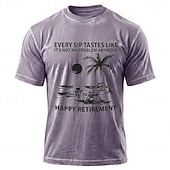 economico Magliette divertenti da uomo-felice pensione ogni sorso ha il sapore di non essere più un mio problema divertente grafica da spiaggia maglietta blu lavaggio minerale da uomo abbigliamento abbigliamento s m l xl xxl xxxl