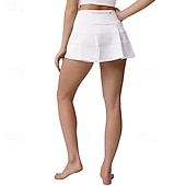 economico Gonne e Skorts da Donna-Per donna Tinta unita Gonna casual Gonna da tennis Gonne da tennis con pantaloncini Tasca Asciugatura Rapida Traspirante Corsa Fitness Yoga Gonna Gonna-pantaloncini Nero Bianco Rosa Abbigliamento da