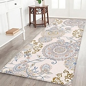cheap Rugs &amp; Mats &amp; Carpets-Hallway Runner Rug Bohemian Patterned Flannel Fabric Printed Home Floor Decoration Mat Non Slip Soft Door Mat Entrance Bathroom Floor Rug