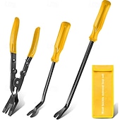 halpa Korjaustyökalut-3-osainen auton verhoilun irrotustyökalusarja, ammattimainen auton klipsipihdit ja kiinnikkeiden irrotustyökalusarja auton ovipaneelien, verhoilun ja muovisten niittien poistoon, tehokas vääntötyökalu säilytyspussilla