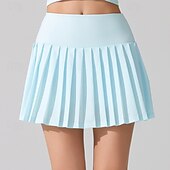 Χαμηλού Κόστους Γυναικείες φούστες και σορτς-Γυναικεία Μονόχρωμο Casual φούστα Σκορτ τένις Φούστες τένις με σορτς Τσέπη Γρήγορο Στέγνωμα Αναπνέει Τρέξιμο Καταλληλότητα Γιόγκα Φούστες Ελλειψη Βιολετί Λευκό Κίτρινο Ρούχα τένις