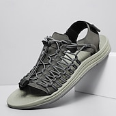 economico Infradito da Vacanza-sandali da uomo color cuoio con cinturini regolabili, traspiranti e comodi, ideali per attività estive all'aperto e vacanze