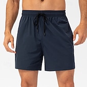 baratos Calções de Banho Masculinos-Homens Calção Justo de Natação Shorts de natação boxer Calção Bolsos Cintura elástica Côr Sólida Tecido Conforto Respirável Curto Casual Praia Natação Férias Moda Azul Preto Sem Elasticidade
