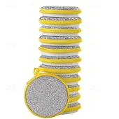 baratos Limpeza de Cozinha-Conjunto de 12 esponjas e raspadores de cozinha resistentes - panos de prato empilháveis que não riscam, na cor verde com superfície bege - ideais para pratos, panelas, frigideiras e bancadas - podem