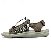 economico Infradito da Vacanza-sandali da uomo color cuoio con cinturini regolabili, traspiranti e comodi, ideali per attività estive all'aperto e vacanze