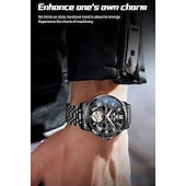 levne Mechanické hodinky-Nové pánské business hodinky značky Olevs s luminiscenčním displejem, věčným kalendářem a týdenním zobrazením. Plně mechanické hodinky s dutým rotorem pro běžné nošení, voděodolné, vhodné pro sport.