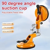 levne Nábytek-bezešvý švový upevňovač s nastavitelnými vakuovými přísavkami 90-270 stupňů pro vyrovnání spojů švů, profesionální nástroj pro instalaci pevných desek na žulu, kámen, mramor, desky, oranžová