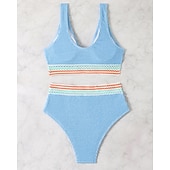 baratos Surfistas Tankinis &amp; Bikinis-Women's Regular Surfing Tankinis &amp; Bikinis Bathing Top 2 Pieces Geometric Open Back UV Protection Elastic Sleeveless Swimwear Surfing Diving Swimming Summer