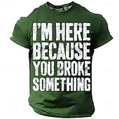 economico Magliette divertenti da uomo-Per uomo Gergo divertente Maglietta Manica Corta maglietta Stampa 3D Girocollo Camicia Moda Quotidiano Quotidiano Streetwear Blu Nero Rosso Estate Primavera Abbigliamento S M L XL XXL XXXL