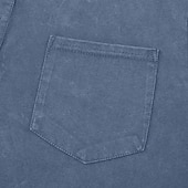 olcso Alkalmi Henley póló-Férfi Henley ing 100% Cotton Acid Wash ing Póló póló Hosszú ujj Régies (Vintage) Retró Alkalmi Régies stílus Kimosva Henley Hétköznapi Tavasz Ősz Minden évszak Sötétbarna Fekete Rózsaszín Henley póló