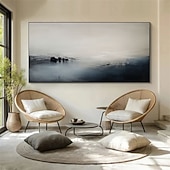 economico Quadri astratti-paesaggio astratto arte murale astratta grande dipinto astratto nero e grigio trama dorata arte astratta arredamento per la casa pittura regalo di inaugurazione della casa