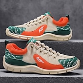 baratos Tênis Casuais-Tênis masculino em mesh e couro sintético – calçado de corrida de alto desempenho para aventuras ao ar livre e atividades físicas.