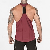 preiswerte Lauf-T-Shirts &amp; Tanktops-Herren Einfarbig Workout-Tanktop Lauf-Tanktop Fitness-Tanktop Sommer Ärmellos Schnelltrocknend Kompression Feuchtigkeitsableitend Fitnesstraining Aktives Training Übung Schwarz Weiß Rote