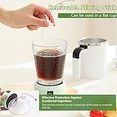 cheap Mugs &amp; Cups-Magnetic Blending Coffee Cup with Straw Lid, 304 Stainless Steel Mixer, 7000 RPM Fast Blending for Smoothies &amp; Coffee, USB-Rechargeable for home/Office/Travel (Hot/Cold Drinks)
