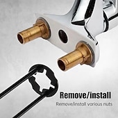 cheap Wrench-2 Pcs Multifunctional Sink Wrench, Sink Wrench Faucet Tool Plumbing Tool, Under Basin Sink Faucet Wrench Tight Spaces for Kitchen and Bathroom