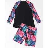 Χαμηλού Κόστους Rash Guards One Pieces-Γυναικεία Πρότυπο Προστατευτικά Σουίτες μπάνιου για μεγάλα μεγέθη Τανκίνι και μπικίνι για σέρφινγκ Τροπικό Προστασία UV Ελαστικό Μακρυμάνικο Μαγιό Μπολύζες Σέρφινγκ Καταδύσεις Κολύμβηση Καλοκαίρι