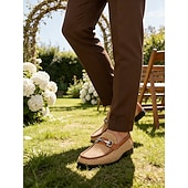 ieftine Mocasini din piele premium-Mocasini eleganți din piele pentru bărbați - design țesut cu detalii din piele, ideali pentru ocazii casual și semi-formale