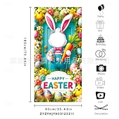 abordables Tapisseries de vacances-Guirlande photo en forme de lapin de Pâques, accessoire idéal pour décorer une porte ou une fête, parfaite pour les décorations de fêtes et les fêtes de Pâques en intérieur ou en extérieur.