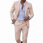 Недорогие Повседневные костюмы-Мужские повседневные пляжные свадебные пиджаки с узором зебра розовые небесно-голубые модные легкие полосатые приталенные 2-х предметные с единственной пуговицей на два кнопки