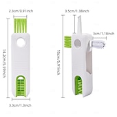 preiswerte Reinigungsmittel-2er-Pack Becherdeckel-Reinigungsbürste 4-in-1, multifunktionales Reinigungswerkzeug für Isolierflaschen, tragbarer Deckelreiniger für Gläser, Wasserkocher, Schnuller, Deckelspalte und die Reinigung in der Küche.