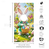 abordables Tapisseries de vacances-Guirlande photo en forme de lapin de Pâques, accessoire idéal pour décorer une porte ou une fête, parfaite pour les décorations de fêtes et les fêtes de Pâques en intérieur ou en extérieur.